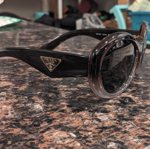 PRADA SPR 30P Brown Gradient/Polarized PDM-6E1 Sunglasses 55-19-140 EUC - Picture 5 of 16